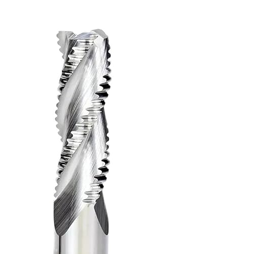 Kompatibel mit SLUGB-Schruppfräser – Vollhartmetall, 3 Schneiden, 4 Zähne – Ideal for Stahl, Eisen, Aluminium, MDF, Fiberglas, Acryl, Holz, Kupfer, Kunststoff(3 Flutes-BF2055,10x25x75) von ZBOUMRTG