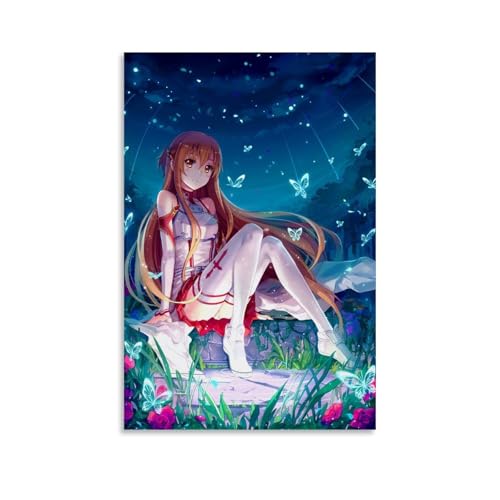 ZBSXLBNG Anime Poster Sword Art Online Girl Wandkunst Bilddruck Moderne Familienzimmer Dekor 08x12inch(20x30cm) von ZBSXLBNG