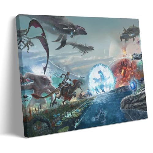 ZBSXLBNG Ark Survival Evolved Art Poster Dekorative Malerei Leinwand Wandkunst Wohnzimmer Poster Schlafzimmer Malerei 16x24inch(40x60cm) von ZBSXLBNG