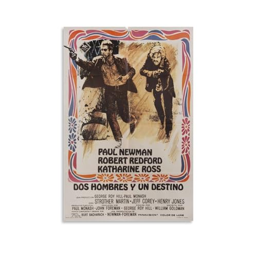 ZBSXLBNG BUTCH CASSIDY AND THE SUNDANCE KID (1969) MOVIE Poster Dekorative Malerei Leinwand Wandkunst Wohnzimmer Poster Schlafzimmer Malerei 12x18inch(30x45cm) von ZBSXLBNG