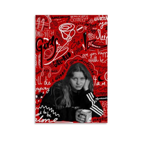ZBSXLBNG Girl in Red Art Poster Dekorative Malerei Leinwand Wandkunst Wohnzimmer Poster Schlafzimmer Malerei 12x18inch(30x45cm) von ZBSXLBNG