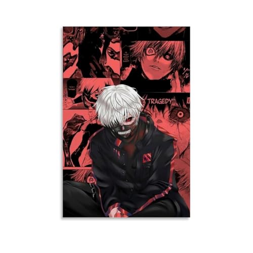 ZBSXLBNG Tokyo Ghoul Anime Poster Dekorative Malerei Leinwand Wandkunst Wohnzimmer Poster Schlafzimmer Malerei 12x18inch(30x45cm) von ZBSXLBNG