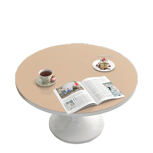 ZBXXSC Tischdecke Outdoor Rund,Kunstleder Tischdecke,tischmatte Aus Wildleder,Pu Leder Wasserdicht und ölbeständig einfarbig Küchentischdecke(B,Round 120cm) von ZBXXSC