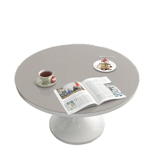 ZBXXSC Tischdecke Outdoor Rund,Kunstleder Tischdecke,tischmatte Aus Wildleder,Pu Leder Wasserdicht und ölbeständig einfarbig Küchentischdecke(C,Round 120cm) von ZBXXSC