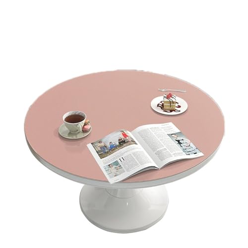 ZBXXSC Tischdecke Outdoor Rund,Kunstleder Tischdecke,tischmatte Aus Wildleder,Pu Leder Wasserdicht und ölbeständig einfarbig Küchentischdecke(E,Round 120cm) von ZBXXSC