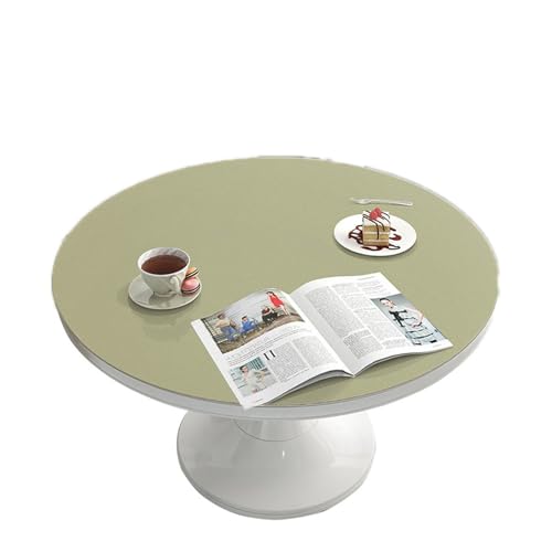 ZBXXSC Tischdecke Outdoor Rund,Kunstleder Tischdecke,tischmatte Aus Wildleder,Pu Leder Wasserdicht und ölbeständig einfarbig Küchentischdecke(H,Round 135cm) von ZBXXSC