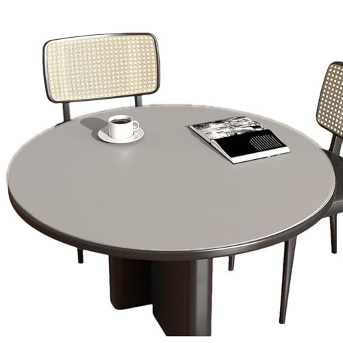 ZBXXSC Tischdecke Outdoor Rund,Kunstleder Tischdecke,tischmatte Aus Wildleder,Wendetischdecke Aus Leder,Dicke 2 Mm,Abwischbar Tischdecke(E,90cm Round) von ZBXXSC