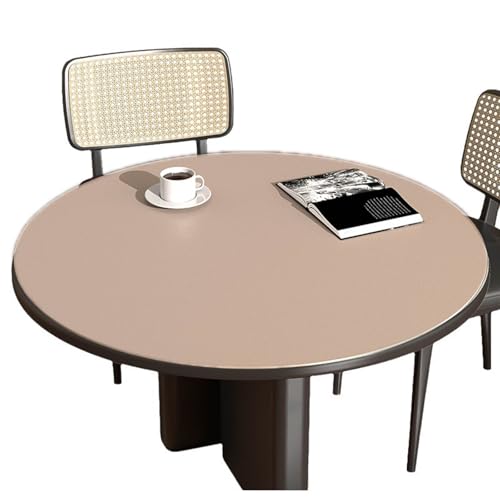 ZBXXSC Tischdecke Outdoor Rund,Kunstleder Tischdecke,tischmatte Aus Wildleder,Wendetischdecke Aus Leder,Dicke 2 Mm,Abwischbar Tischdecke(I,100cm Round) von ZBXXSC