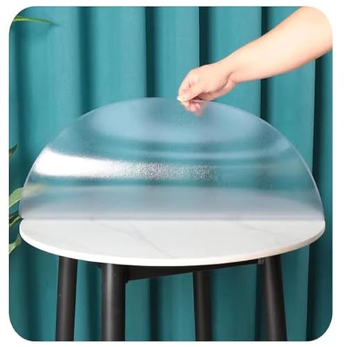 ZBXXSC Tischfolie Rund Transparent Mit Abgeschrägte Kante,Tischdecke Transparent Matt,Wasserdicht PVC Tischschutzfolie 2 Mm Dicker Folie Für Esstisch, Couchtisch(B,Round 105cm) von ZBXXSC