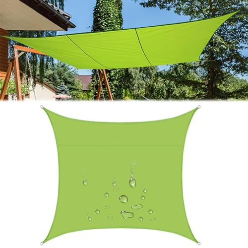 Sonnensegel, 360 cm, quadratisch, wasserdicht, Markisenstoff, für den Außenbereich, Terrasse, Garten, Carport(Green) von ZBYXPP