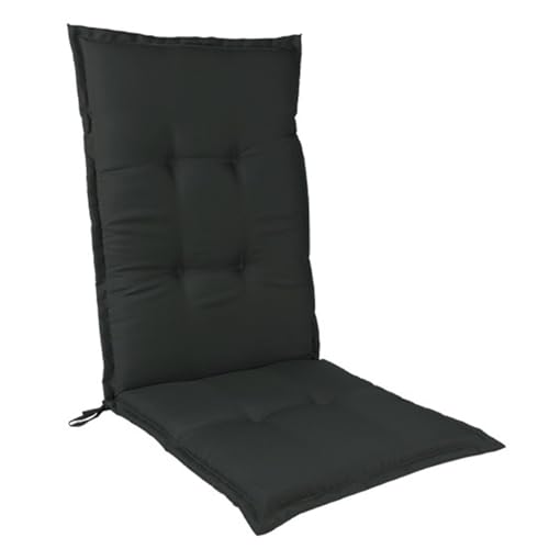 ZBYXPP Stuhlkissen mit hoher Rückenlehne, einteiliges Adirondack-Außenstuhlkissen für Boden und Rückenlehne für den Innen- und Außenbereich, 120 x 50 cm(Black) von ZBYXPP