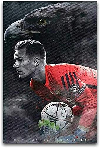 ZBYYFC GemäLde Auf Leinwand 60 * 90cm Senza Cornice Marc-And TER Stegen Football Star Canvas Wall Art Soggiorno Poster Camera da letto Decor Painting von ZBYYFC