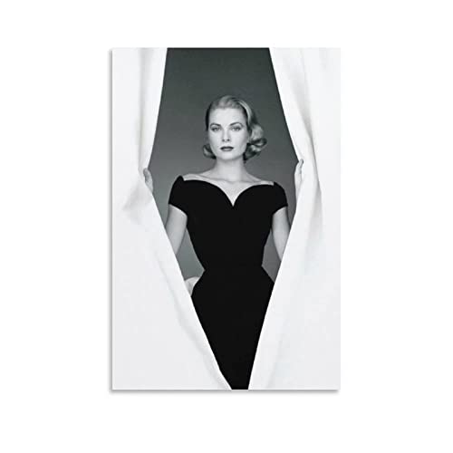 ZBYYFC Leinwand Druck Poster 60 * 80cm Senza Cornice Grace Kelly Vintage Photo Poster in bianco e nero Ritratto Wall Art-Home ZBYYFC Leinwand Druck Poster 60 * 80cm Senza Cornice Grace Kelly Vintage Photo Poster in bianco e nero Ritratto Wall Art-Home von ZBYYFC