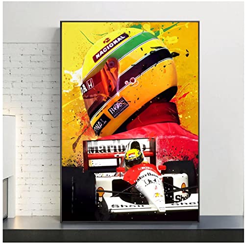 ZBYYFC Leinwand Wandkunst Malerei 40 * 60cm Senza Cornice Ayrton Senna Leggenda Charles Leclerc Pilota automobilistico Arte Poster Stampa Arredamento moderno della camera familiare ZBYYFC Leinwand Wandkunst Malerei 40 * 60cm Senza Cornice Ayrton Senna Leggenda Charles Leclerc Pilota automobilistico Arte Poster Stampa Arredamento moderno della camera familiare von ZBYYFC