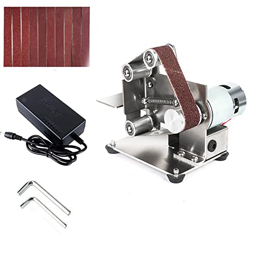 ZCBYBT Mini-Bandmaschine Multifunktions-Poliertisch 9000 U/Min DIY Handwerk Zum Schneiden Von Metall Holz Acryl,Adjustable Speed von ZCBYBT