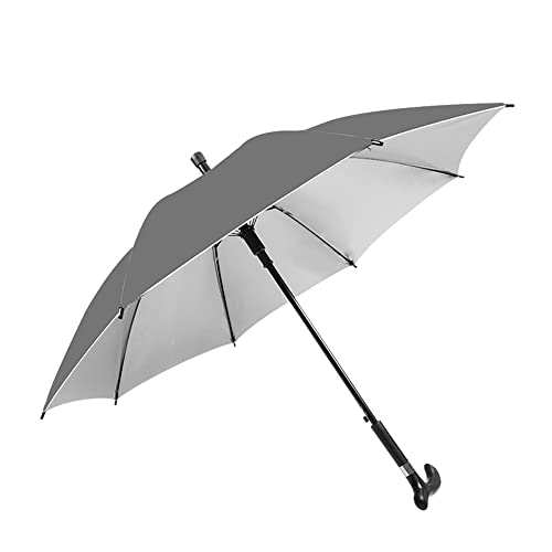 ZCBYBT Sonnenschirm 2 in 1 Gehstock Regenschirm Für Ältere Menschen Rutschfester Gehstock Multifunktionaler Reise Gehstock Regenschirm Geschenk Für Eltern,B von ZCBYBT