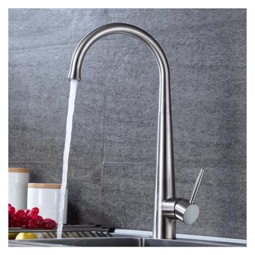 304 Edelstahl gebürstete Küchenspüle Wasserhahn Heiße und kalte Mischventilhahn, einfache Installation 304 Edelstahl gebürstete Küchenspüle Wasserhahn Heiße und kalte Mischventilhahn, einfache Installation von ZCCZJS