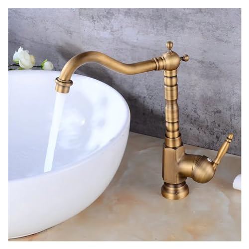 Antike gebürstete Küche Wasserhahn Waschbecken Beckenmischer Tap Messing Wasserhahn 360 Schwenk, einfache Installation Antike gebürstete Küche Wasserhahn Waschbecken Beckenmischer Tap Messing Wasserhahn 360 Schwenk, einfache Installation von ZCCZJS