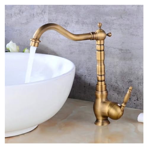 Antike gebürstete Küche Wasserhahn Waschbecken Beckenmischer Tap Messing Wasserhahn 360 Schwenk, einfache Installation Antike gebürstete Küche Wasserhahn Waschbecken Beckenmischer Tap Messing Wasserhahn 360 Schwenk, einfache Installation von ZCCZJS