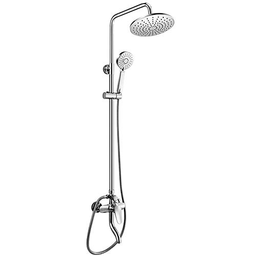 Duschkopf Duschmischer Wasserhahn Regenmischer Tippsets Triple Funktion Chrom mit verstellbarer Schubstange Duschkopf Chrom Duschdusche UI von ZCCZJS