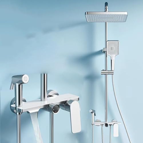 Duschmixer -Badezimmer -Taps -Mixer mit Duschset 3 Modus Handdusche 150 cm Duschschlauch Handheld Duschkopf und Schlauchset Silber Enterprise Mixer Dusch UI Duschmixer -Badezimmer -Taps -Mixer mit Duschset 3 Modus Handdusche 150 cm Duschschlauch Handheld Duschkopf und Schlauchset Silber Enterprise Mixer Dusch UI von ZCCZJS