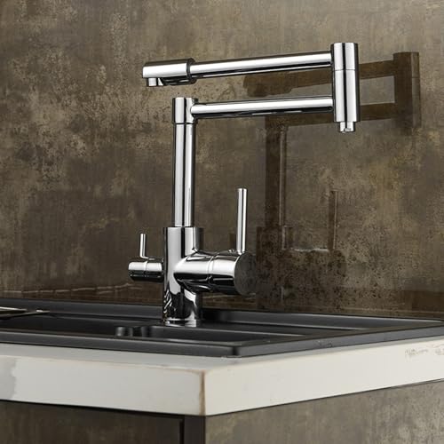 Küchenspüle Wasserhahn 3 Wege Küche Wasserhähne verchromte rotierende rotierende und kaltes Wasser gereinigtes Wasser Küchenspüle Mischhahn Wasserhahn 3-Wege Messing-Chrom Plattiert Küchenspüle Wasserhahn 3 Wege Küche Wasserhähne verchromte rotierende rotierende und kaltes Wasser gereinigtes Wasser Küchenspüle Mischhahn Wasserhahn 3-Wege Messing-Chrom Plattiert von ZCCZJS