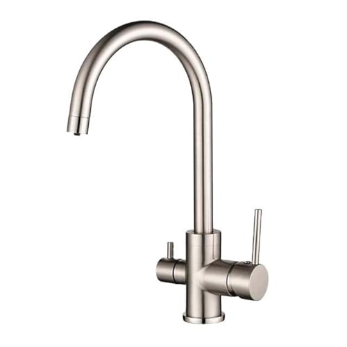 Küchenspüle Wasserhahn 3 Wege Küchenarmatur Doppelgriff Schwenkbar Küchenspüle Wasserhahn 3 Wege Küchenarmatur Doppelgriff Schwenkbar von ZCCZJS