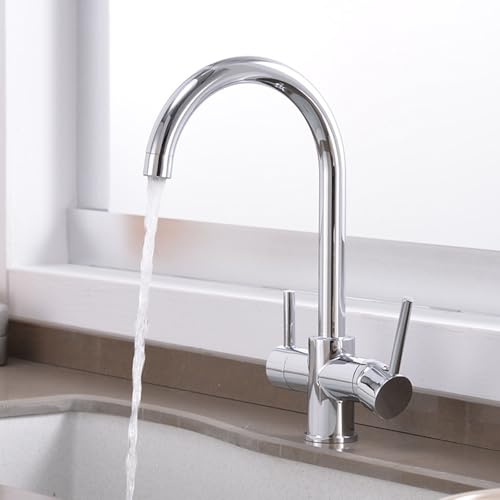 Küchenspüle Wasserhahn 3 Wege Küchenarmatur Schwenk 2 Griff Küchenspüle Wasserhahn 3 Wege Küchenarmatur Schwenk 2 Griff von ZCCZJS