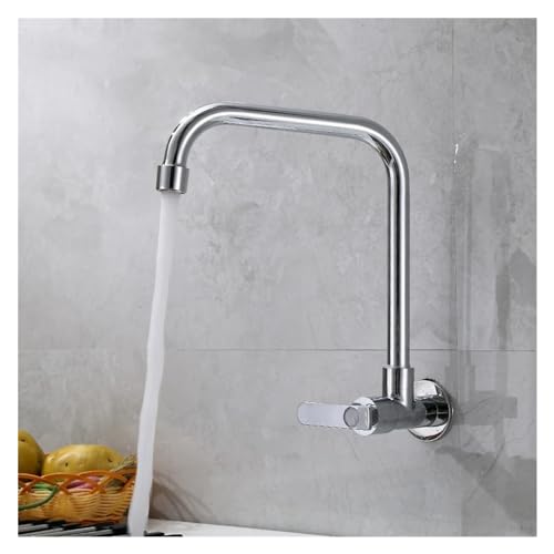 Messingbeschichtung Küchenspüle Wasserhahn Wandmontage Tap 360 rotierende eingriff ein kaltes Wasserhackmischer, Einfach installieren Messingbeschichtung Küchenspüle Wasserhahn Wandmontage Tap 360 rotierende eingriff ein kaltes Wasserhackmischer, Einfach installieren von ZCCZJS