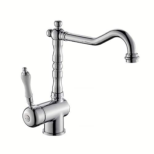 Mixer -Tap Europäischer Küchenarmatur mit Keramikgriff Rotatable Heißer Kalthahn für Waschbecken Waschbecken Arbeitsplatte Wasserhahn Hochsputungsmischer Haken Mixer -Tap Europäischer Küchenarmatur mit Keramikgriff Rotatable Heißer Kalthahn für Waschbecken Waschbecken Arbeitsplatte Wasserhahn Hochsputungsmischer Haken von ZCCZJS