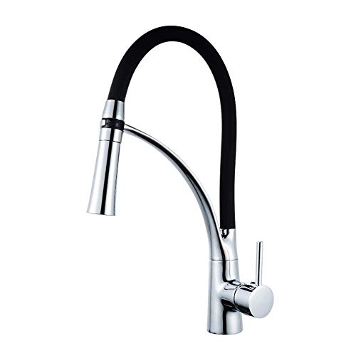 Mixer Tap Leitbares Design Küchenarmaturen mit Auszugssprühgeräte-Rotary Eingriff Kaltem Heißmischmischhahn Tap Elegante Form von ZCCZJS