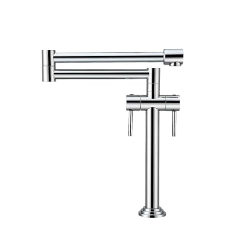 Moderner Chromküchenmixer -Hahn mit Dual Hebel Messing Heißer und kaltes Wasserhahn für 1 Loch Küchenspüle Moderner Chromküchenmixer -Hahn mit Dual Hebel Messing Heißer und kaltes Wasserhahn für 1 Loch Küchenspüle von ZCCZJS