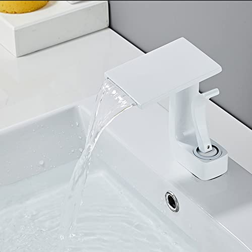 Moderner Wasserfall -Beckenmischer Tap Eingriff Messing Spüle Wasserhahn Schwarz und Silber Finish von ZCCZJS