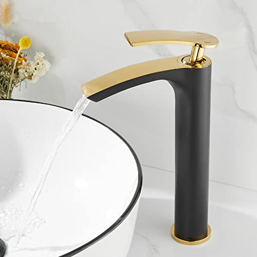 Modernes Messing Badezimmer Wasserhahn Gold und Schwarzer Beckenmixer für Waschbecken Deck montiert heiß und kaltes Wasser Wasserhahn stilvolles Weiß und Gold Design Modernes Messing Badezimmer Wasserhahn Gold und Schwarzer Beckenmixer für Waschbecken Deck montiert heiß und kaltes Wasser Wasserhahn stilvolles Weiß und Gold Design von ZCCZJS