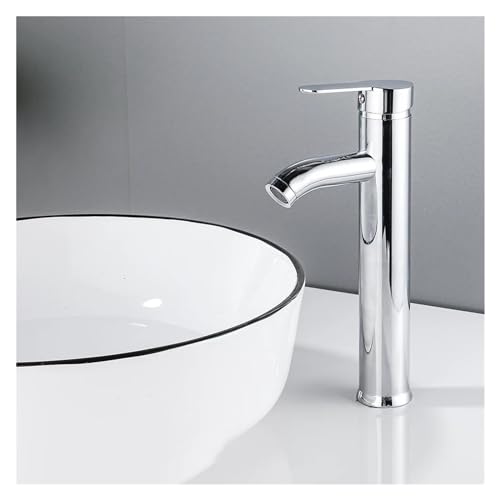 Rundes Badezimmer Wasserhahndeck 304 Edelstahl kalt und heißer schwarzer Waschbeckenhahn mit zwei Wasserrohren, einfach installieren von ZCCZJS