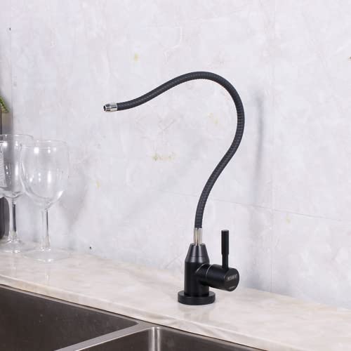 Schwarz flexibler Klappküchenarmatur mit reinem Trinkwasserfilter Hochbogen -Leitungswasserfilter für Küchenspüle Schwarz flexibler Klappküchenarmatur mit reinem Trinkwasserfilter Hochbogen -Leitungswasserfilter für Küchenspüle von ZCCZJS