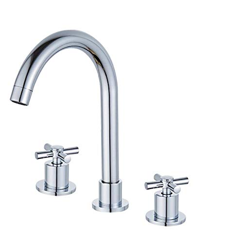 Traditionelles Messingküchenspüle -Mixer mit einem Doppelgriff mit drei Loch -Design für heißes und kaltes Wasserpaar von Becken und Badewannenarmaturen Traditionelles Messingküchenspüle -Mixer mit einem Doppelgriff mit drei Loch -Design für heißes und kaltes Wasserpaar von Becken und Badewannenarmaturen von ZCCZJS