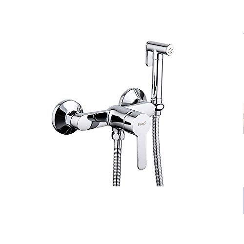 Waschbecken Wasserhähne, Wasserkaderbad Duschsystem Bidets Messing Bad Duschkippen Bidet Toilette Bidet Waschmaschine Mixer Duschtoilette Wasserhahn/Weiß (Farbe: Chrom) von ZCCZJS