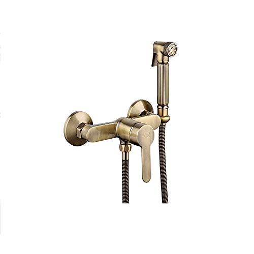 Waschbecken Wasserhähne, Wasserkaderbad Duschsystem Bidets Messing Bad Duschkippen Bidet Toilette Bidet Waschmaschine Mixer Duschtoilette Wasserhahn/Weiß (Farbe: Chrom) von ZCCZJS