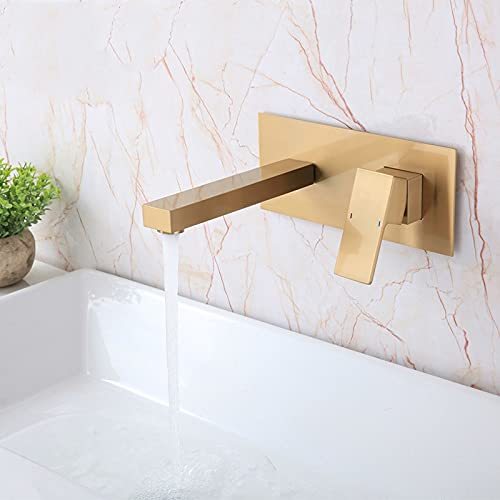 Waschbecken Wasserhahn gebürstet Gold Schwarz Chrom Badezimmer Wasserhahn/Wandbecken Wasserhahn/Küche versteckte Kiste Quadratmesser Mixer Heiße Kaltbad Wasserhähne Waschbecken Wasserhahn gebürstet Gold Schwarz Chrom Badezimmer Wasserhahn/Wandbecken Wasserhahn/Küche versteckte Kiste Quadratmesser Mixer Heiße Kaltbad Wasserhähne von ZCCZJS