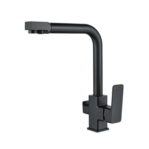 Wasserhahn, Küchenarmaturen Decks montiertem Mixer Tap 360 Rotation mit Filter Wasser Feature Mixer Tap Wasserhahn (Farbe: Silber, Größe: Schlauchgröße 3-8) von ZCCZJS
