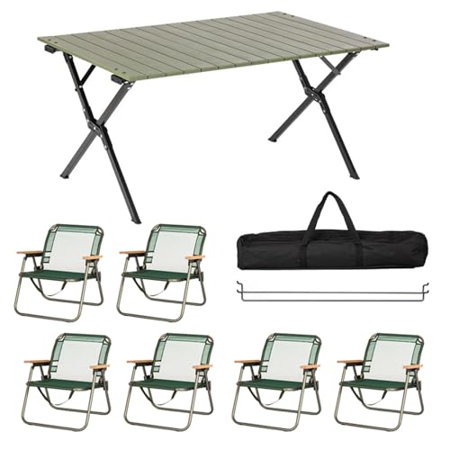 ZCCZJS 1 PCs Klapptisch mit 6 Lüftungen, tragbarem Klappcampingtisch, Aluminiumklapppicknicktischluft für den Innen- oder Außenbereich von ZCCZJS