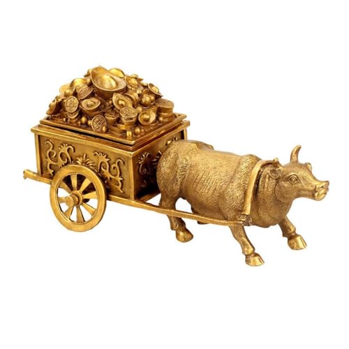 ZCCZJS Home Decor Statues Home Office Crafts Ornamente Messing Metall Cow Ornamente Wohnzimmer Feng Shui Skulpturen Desktop -Figurinen ZCCZJS Home Decor Statues Home Office Crafts Ornamente Messing Metall Cow Ornamente Wohnzimmer Feng Shui Skulpturen Desktop -Figurinen von ZCCZJS
