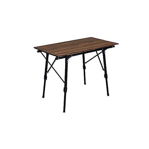ZCCZJS Klapptisch Aluminium Hebeklapptisch Leuchtdicht Holz Getreide Teleskop Tisch einverrückter Camping-Barbecue-Tisch im Freien tragbar (Farbe: Small-01) von ZCCZJS