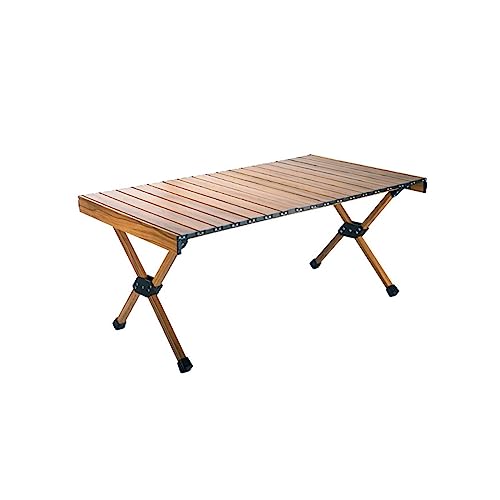 ZCCZJS Klapptisch Aluminiumlegierung Eierroll-Rolltisch für Picknick-selbstfahrende Tour für 3-4 Camping-Tisch tragbarer Faltungsschreibtisch (Farbe: 90 cm) von ZCCZJS