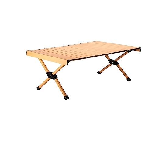 ZCCZJS Klapptisch Aluminiumlegierung Eierroll-Rolltisch für Picknick-selbstfahrende Tour für 3-4 Camping-Tisch tragbarer Faltungsschreibtisch (Farbe: 90 cm) von ZCCZJS