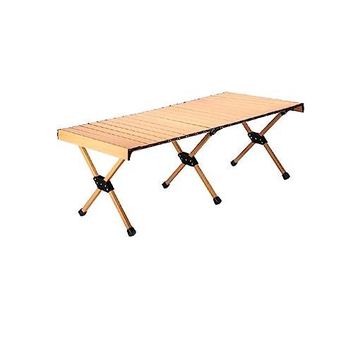 ZCCZJS Klapptisch Aluminiumlegierung Eierroll-Rolltisch für Picknick-selbstfahrende Tour für 3-4 Camping-Tisch tragbarer Faltungsschreibtisch (Farbe: 90 cm) von ZCCZJS