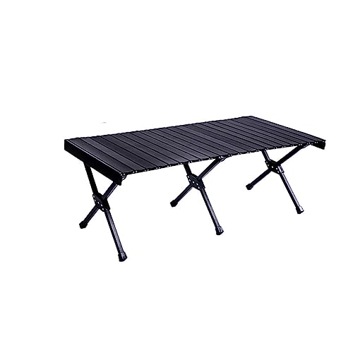 ZCCZJS Klapptisch Aluminiumlegierung Eierroll-Rolltisch für Picknick-selbstfahrende Tour für 3-4 Camping-Tisch tragbarer Faltungsschreibtisch (Farbe: 90 cm) von ZCCZJS