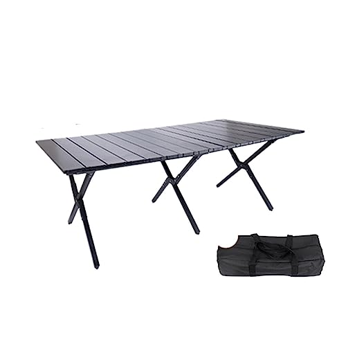 ZCCZJS Klapptisch Aluminiumlegierung Klapptisch Multifunktional tragbarer Grill -Picknick -Tischstall Tisch Großhandel Outdoor Camping (Farbe: Brown 90 cm) von ZCCZJS