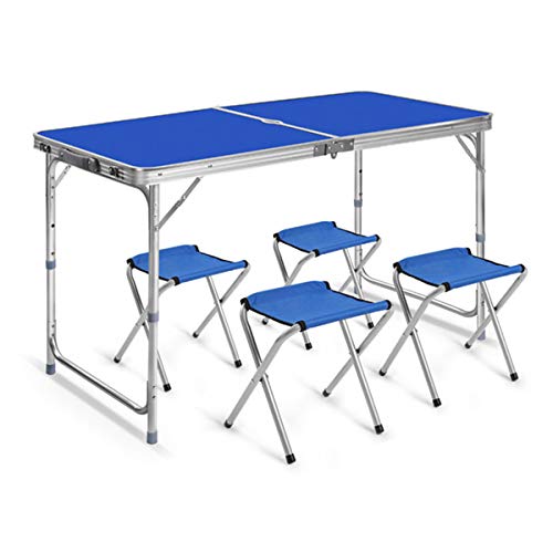ZCCZJS Klapptisch mit 4 Airs Picknicktischluft Set Tragbare Höhe Einstellbarer Picknicktisch Innen- und Außentisch für Picknick -Camping -Barbecue, Single Tisch B B ZCCZJS Klapptisch mit 4 Airs Picknicktischluft Set Tragbare Höhe Einstellbarer Picknicktisch Innen- und Außentisch für Picknick -Camping -Barbecue, Single Tisch B B von ZCCZJS